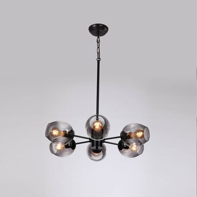 Lorn 6 - Light Shaded Modern Linear Chandelier - Image 0