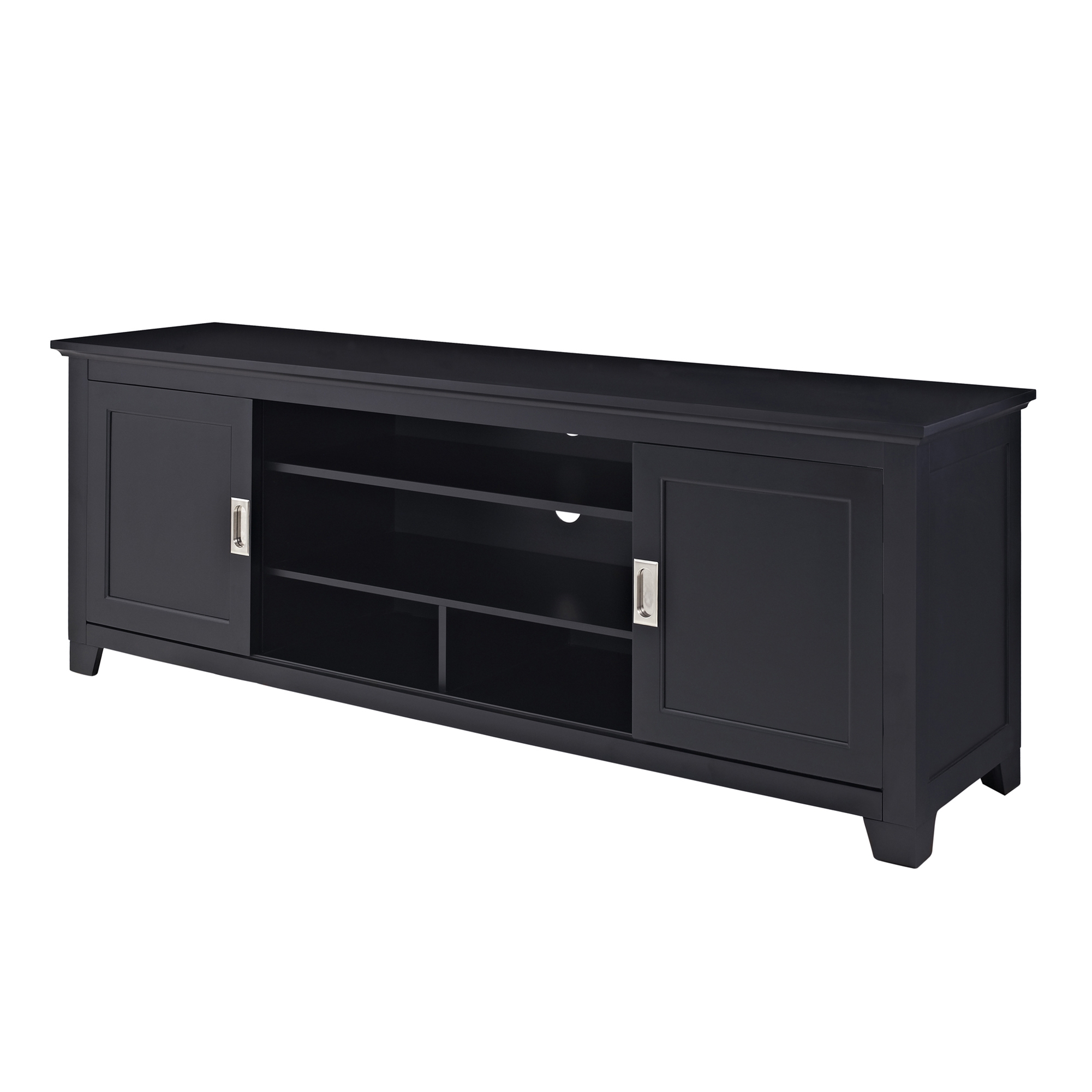 Fullview 70" Traditional Wood TV Stand - Black - Image 2
