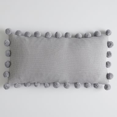 Pom Pom Organic Pillow Cover + Insert, Quartz Blush - Image 5