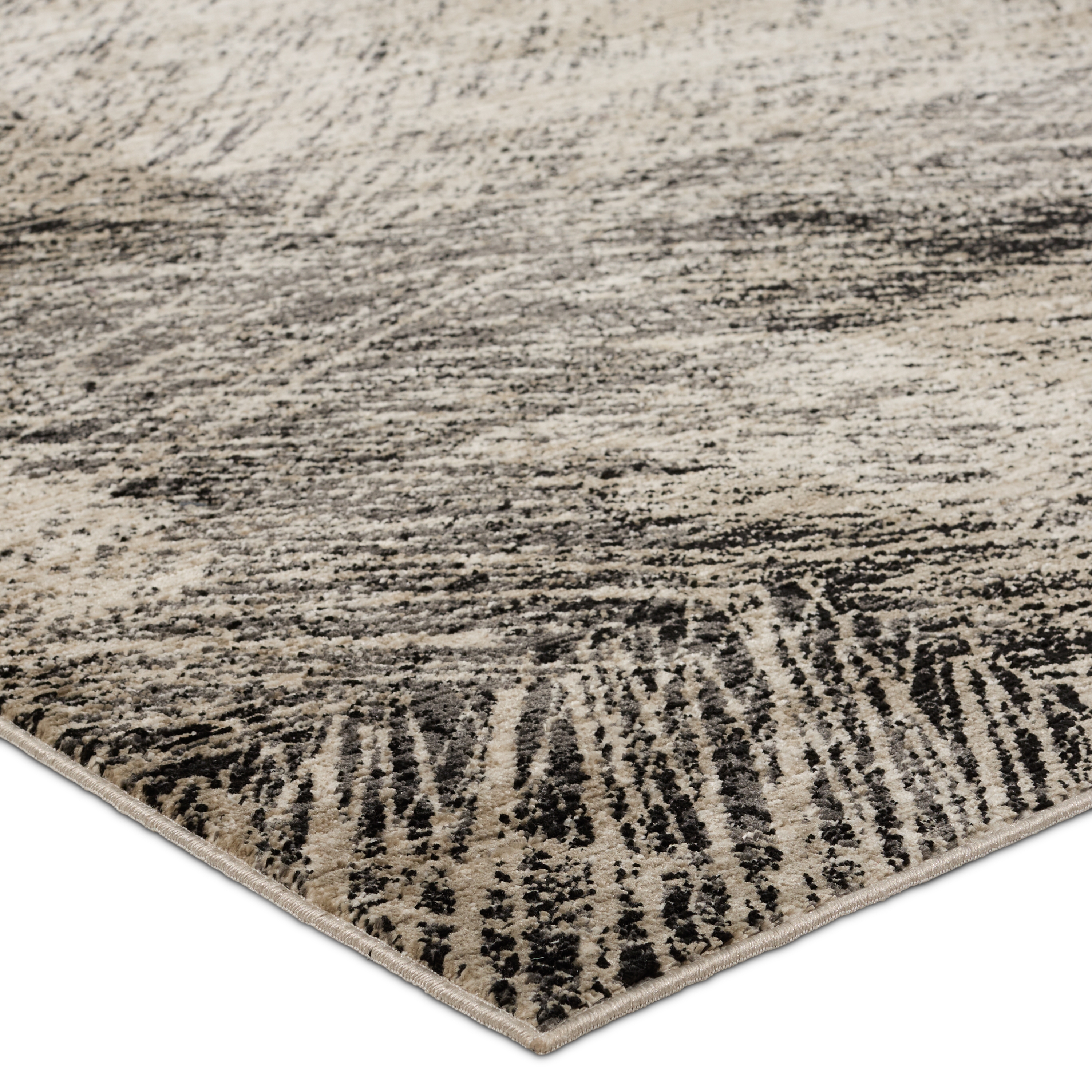 Dairon Abstract Black/ Taupe Area Rug (8'X10') - Image 1