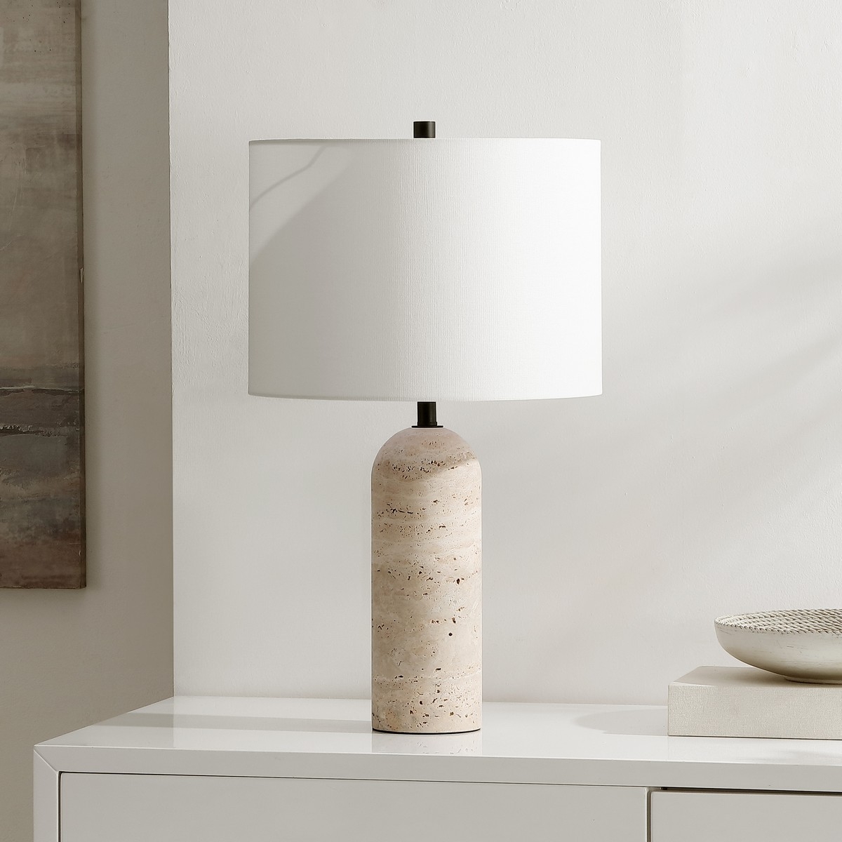 Jolene 24 Inch Table Lamp - Ivory - Image 1