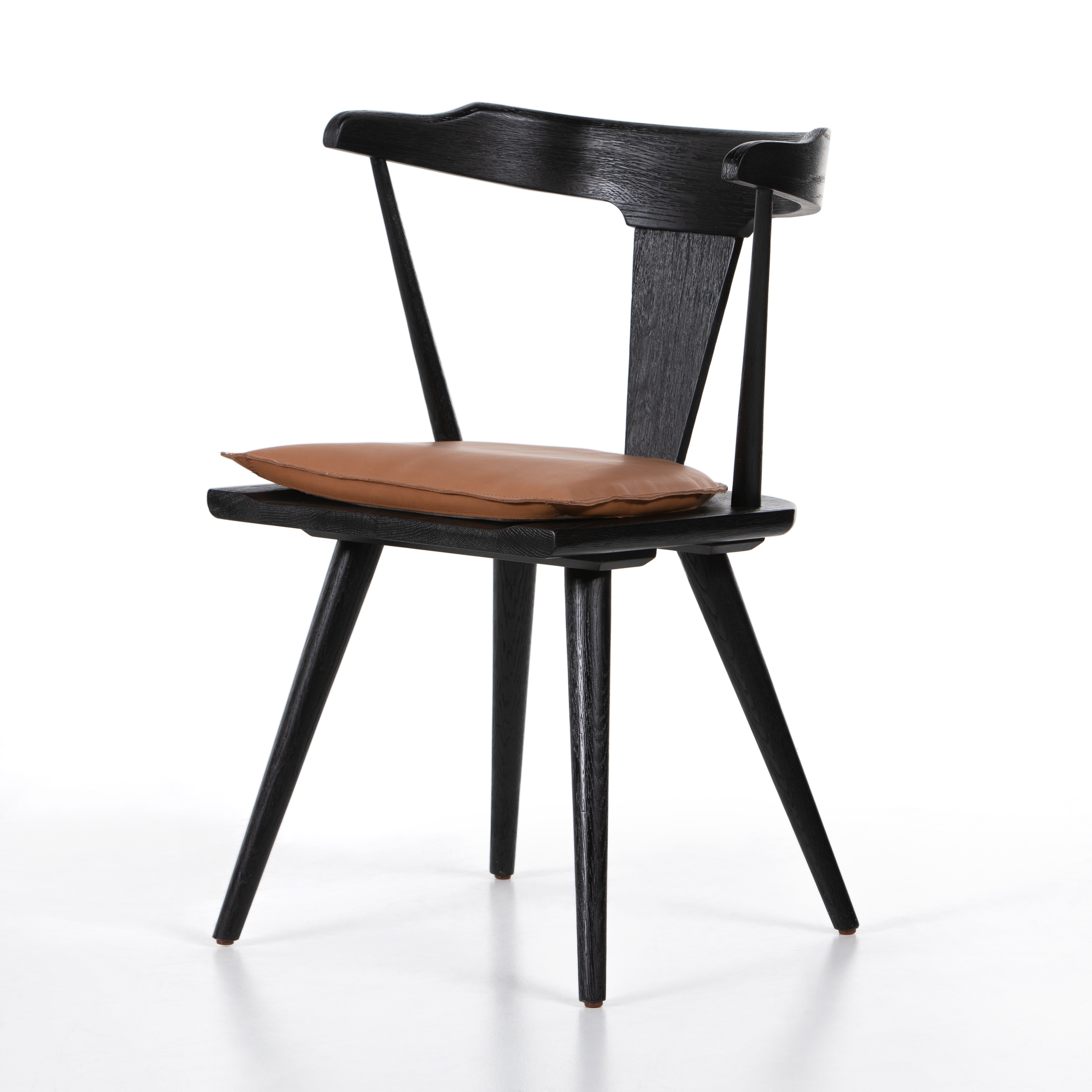 Ripley Dining Chair W Cushn-Blk-Whiskey - Image 0