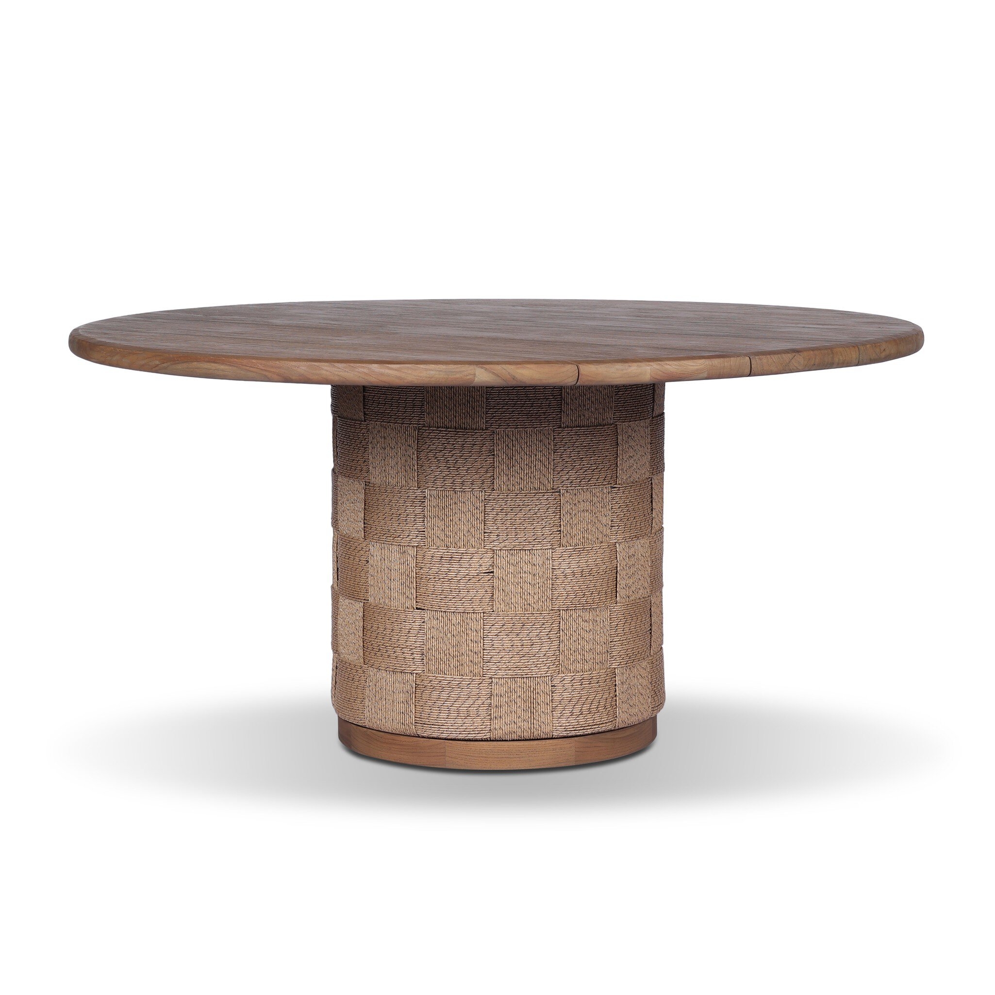Brandt Outdoor Round Dining Table 60" - Stained Toasted Brown - Image 1