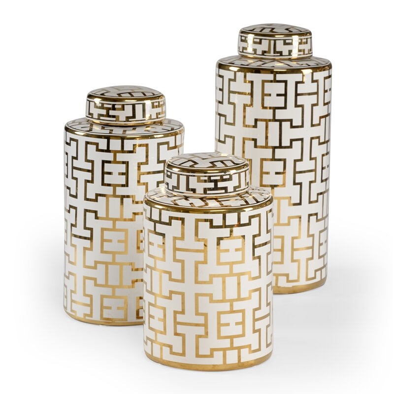 Wildwood Noble Handmade Porcelain Jars (3 Piece Set) - Image 0