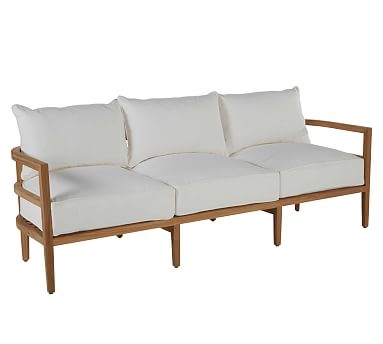 Oxeia Sofa Cushion, Sunbrella(R) - Outdoor Linen; Dove - Image 0