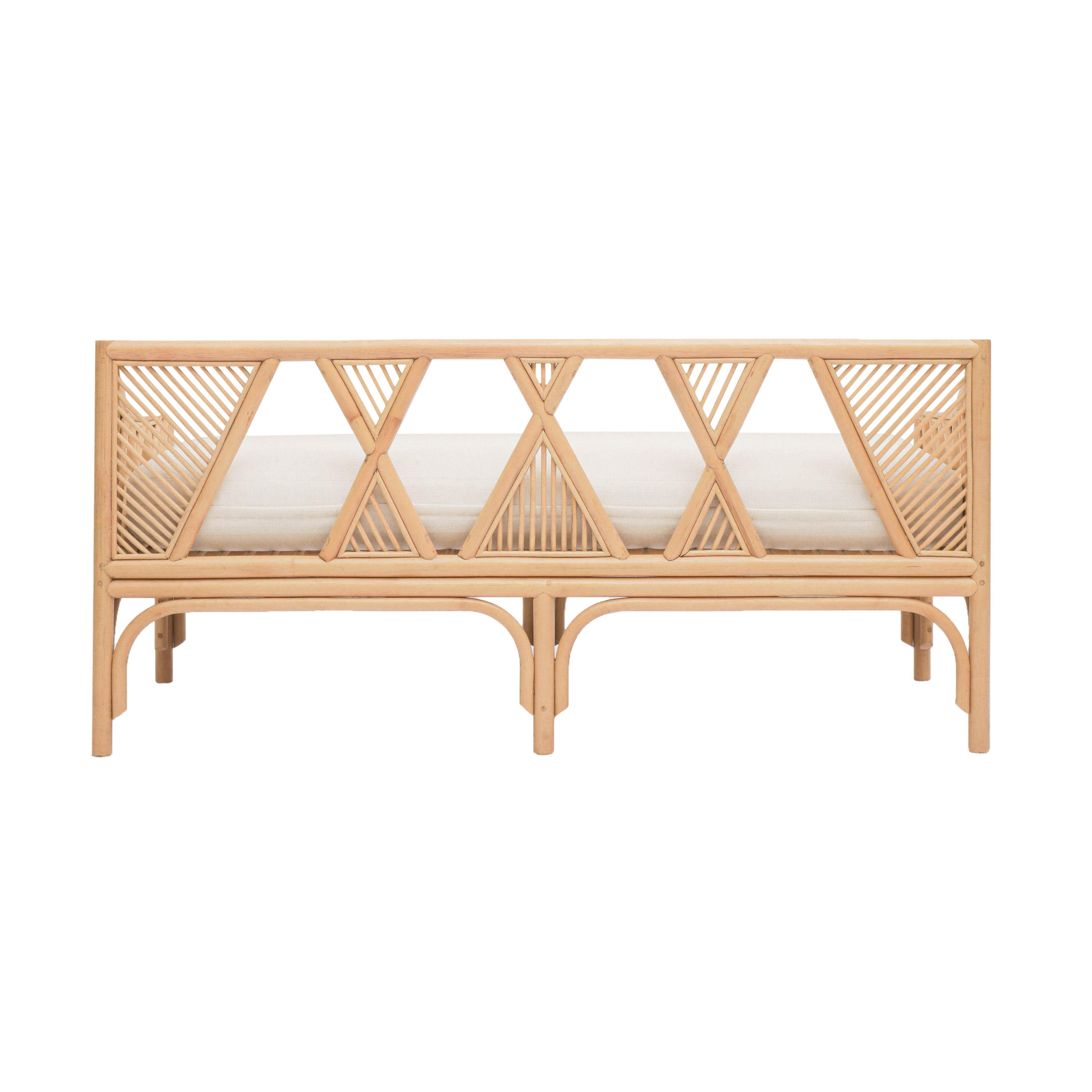Jayla Natural Rattan Bench - Image 2