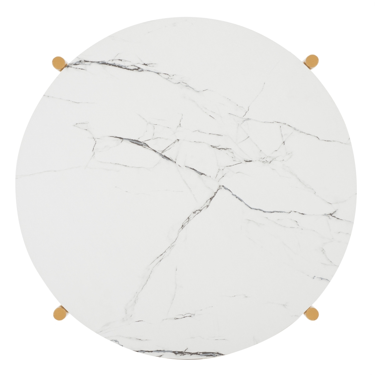 Calina Accent Table - White Marble / Gold - Safavieh - Image 6