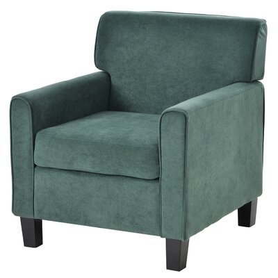 Beige Accent Armchair With 4 Solid Wood Legs - Image 0