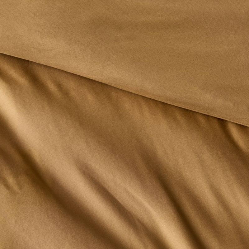 Classic Organic Cotton Sateen 520 Thread Count Smoked Amber Full/Queen Bedding Set - Image 1