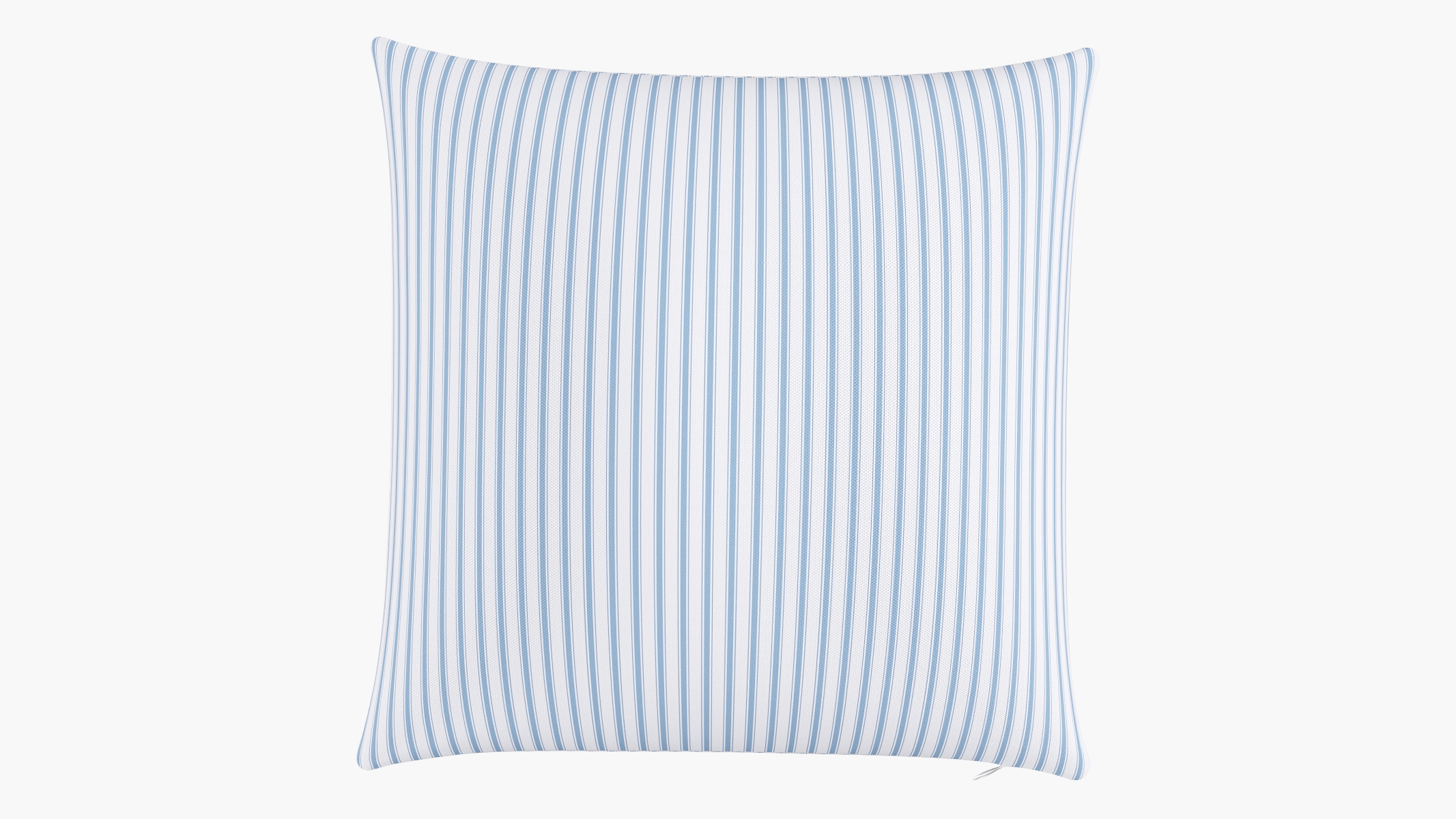 Throw Pillow 22", Cornflower Classic Ticking Stripe, 22" x 22" - Image 0