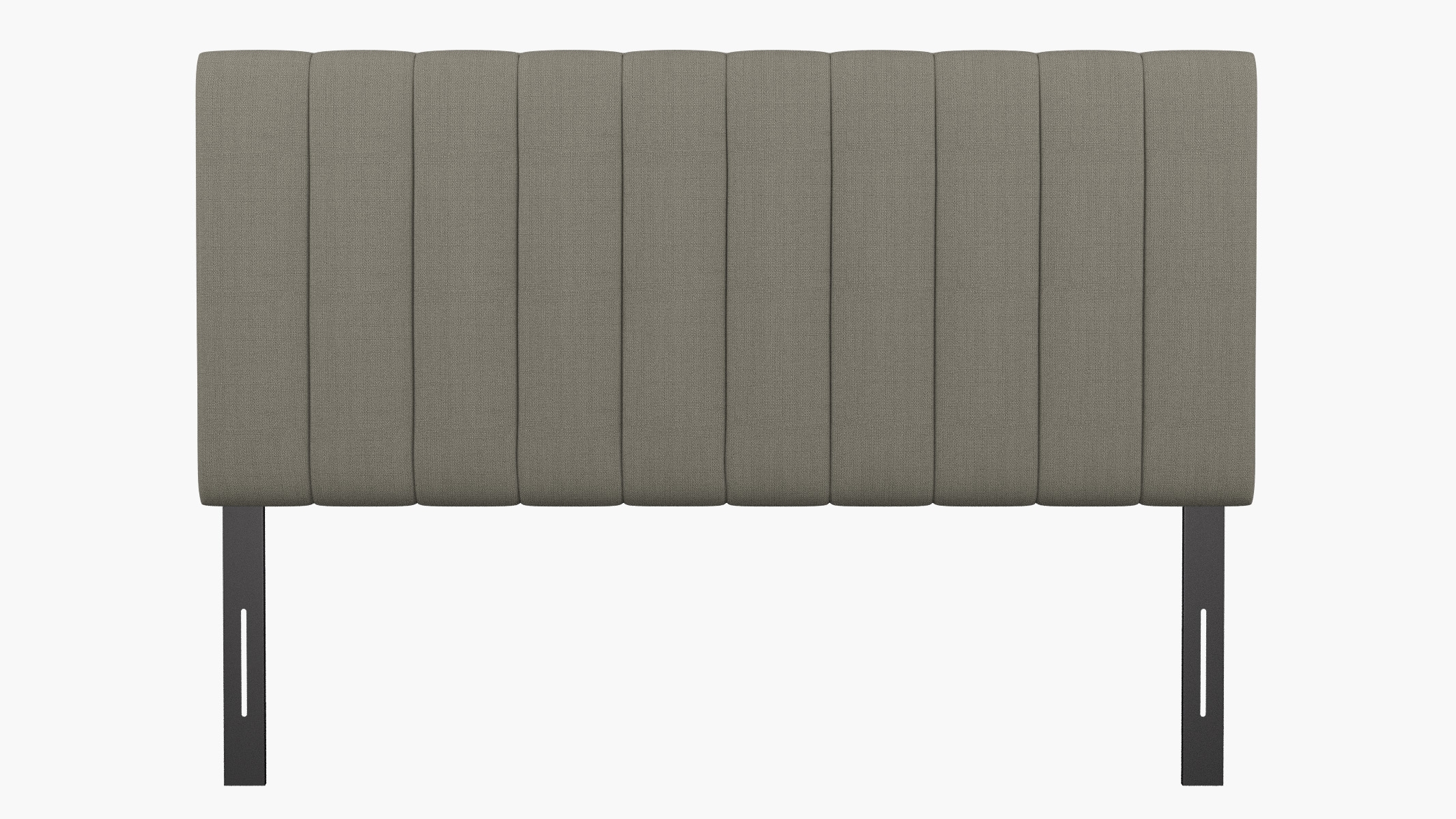 Channel Tufted Headboard, Putty Everyday Linen, Queen - Image 0