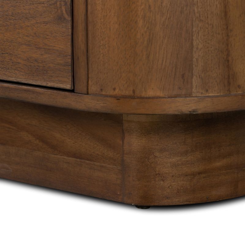Panos 32" Curved Acacia Wood Nightstand - Image 4