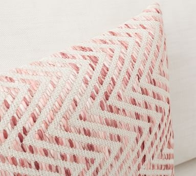 Ayden Textured Pillow Cover, 18 x 18", Blush - Image 1