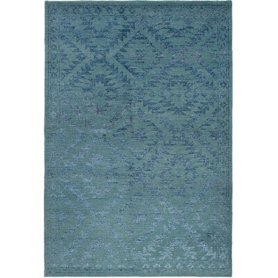 One-of-a-Kind Spak Hand-Knotted 2010s Turquoise 5'3" x 7'10" Wool Area Rug - Image 0