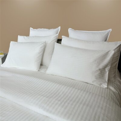 300 Thread Count Striped Egyptian Quality Cotton Sateen Flat Sheet - Image 0