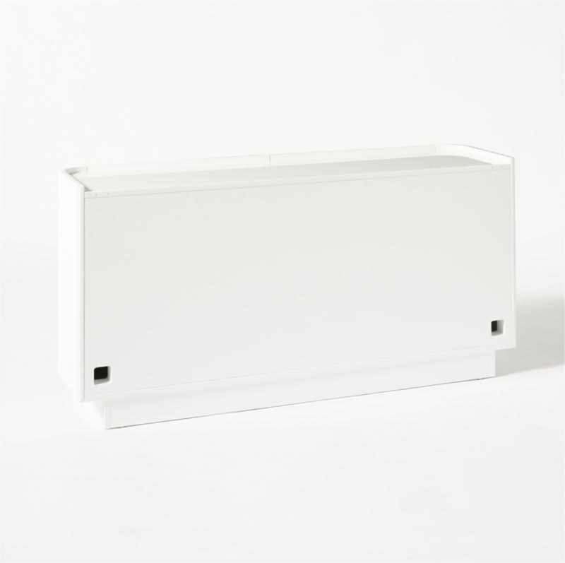 Truffle White High-Gloss Lacquered Credenza 59.5" - Image 5