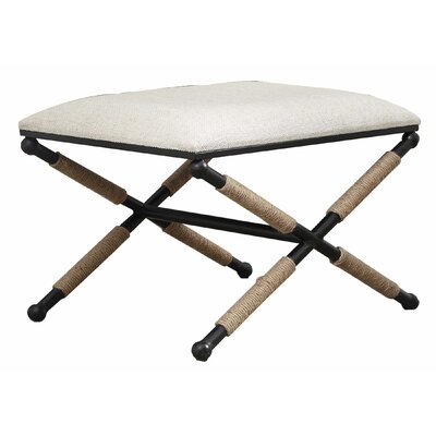 Leeann Fabric and Metal Accent Stool - Image 0