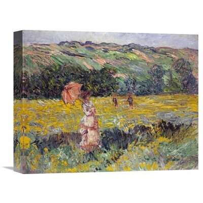 'Limetz Meadow' by Claude Monet Painting Print on Wrapped Canvas - Image 0