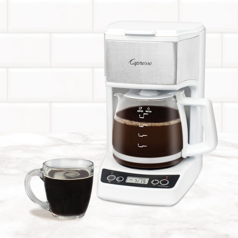 Capresso ® 5-Cup Mini White Drip Coffee Maker - Image 2