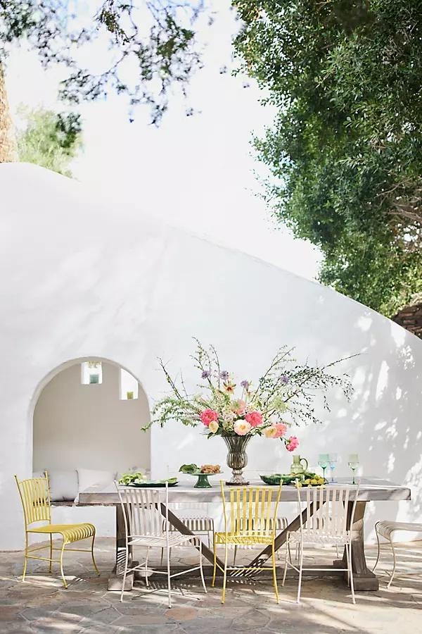 Trestle Teak Dining Table - Image 0