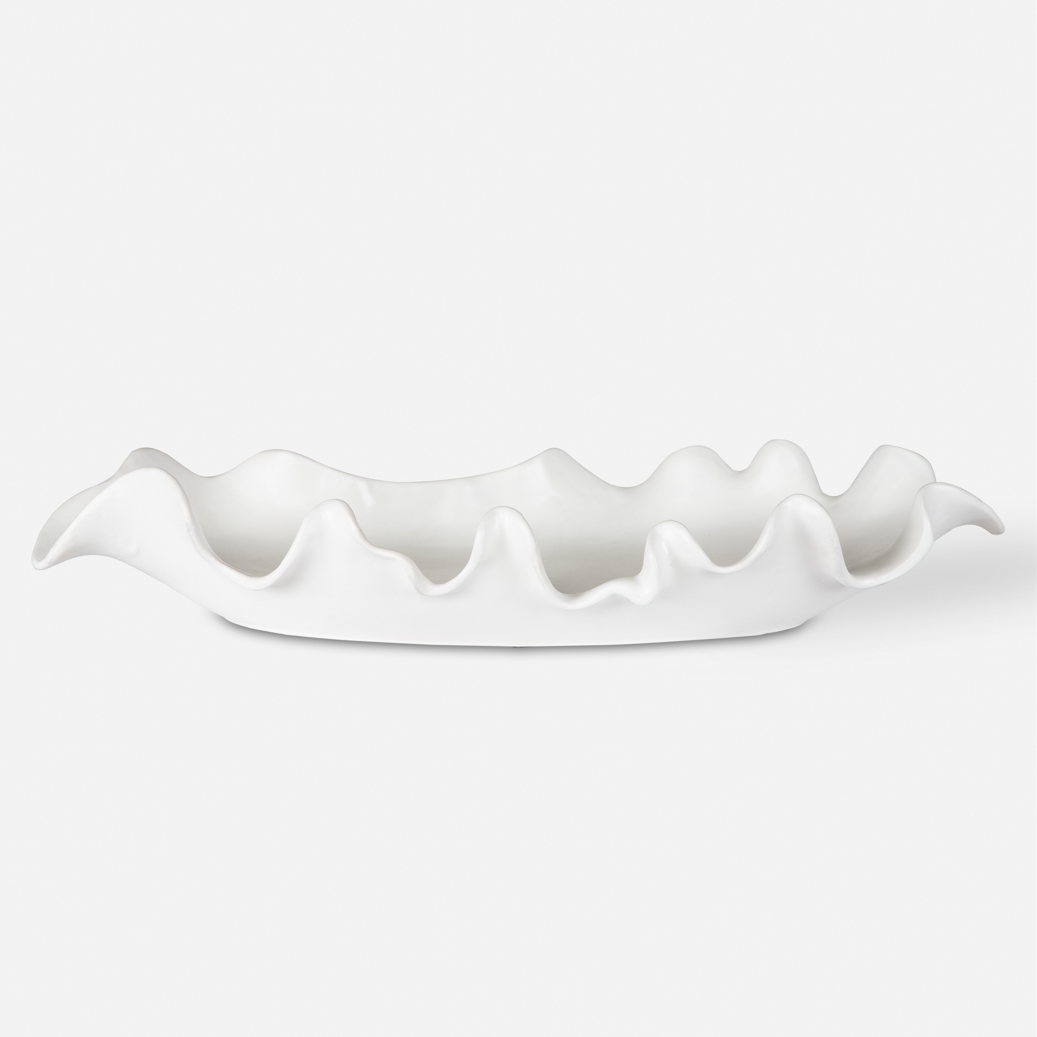 Ruffled Feathers Modern White Bowl - Image 0