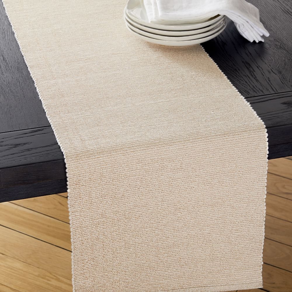 Riviera Cotton Runner, Natural + Champagne - Image 0
