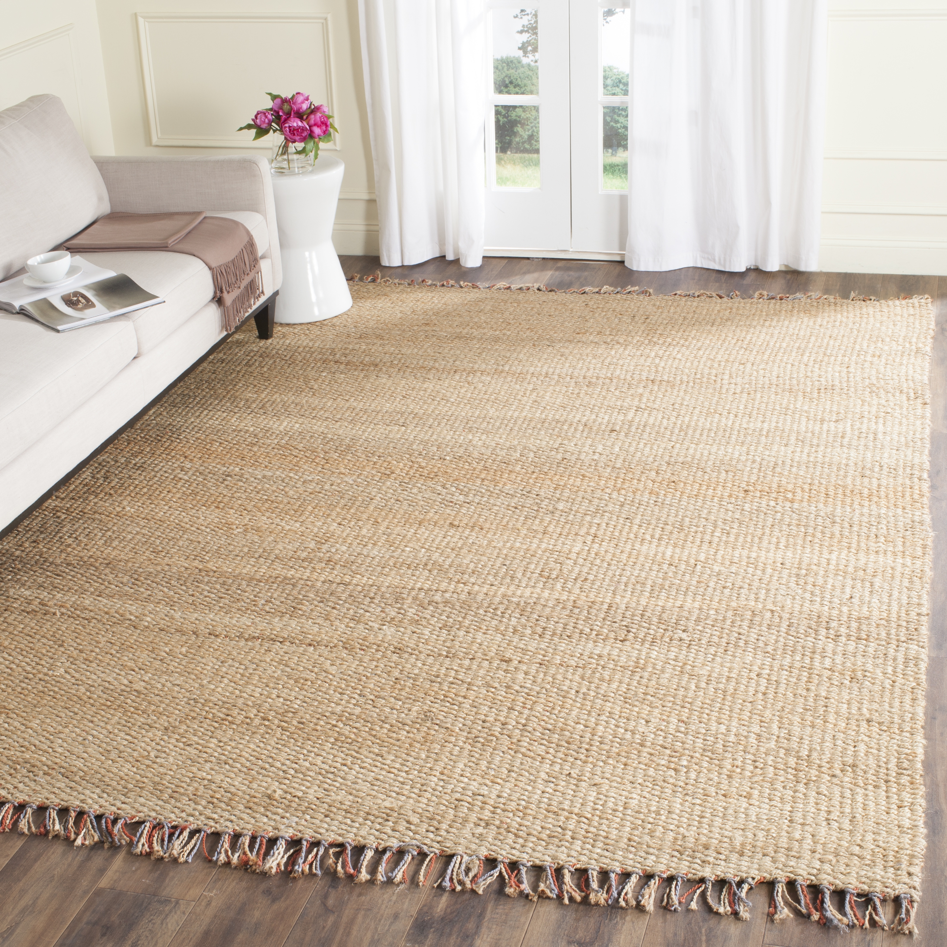 Arlo Home Hand Woven Area Rug, NF455A, Natural/Multi,  8' X 10' - Image 1