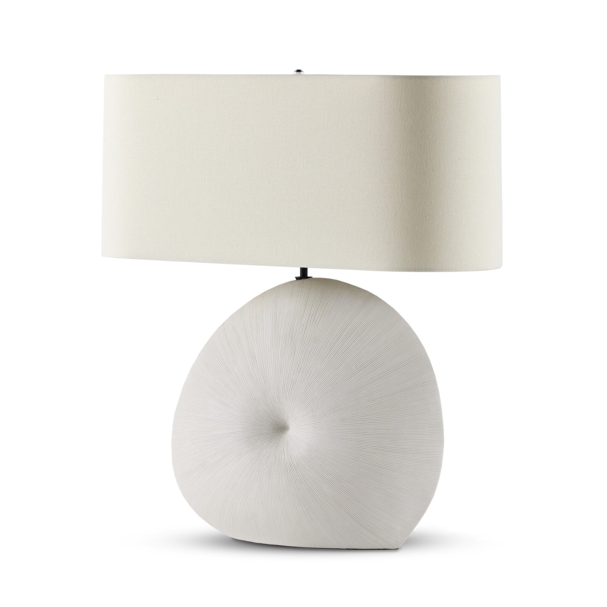 Busaba Table Lamp - Textured Matte White Porcelain Ceramic - Image 0