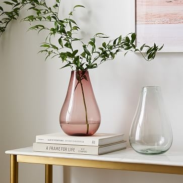 Pure Glass Vase, Raindrop, Currant, Small - Image 1