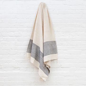 Riviera Handwoven Cotton Bath Towel, Blush - Image 3