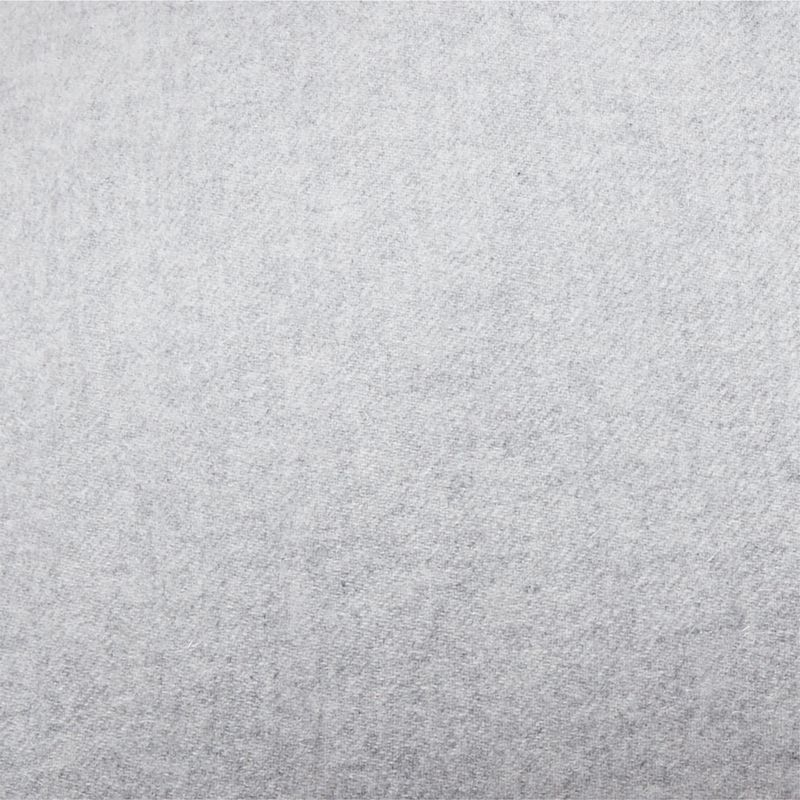 Ivy Heathered Grey Cashmere Throw Pillow with Down-Alternative Insert 20'' - Image 1
