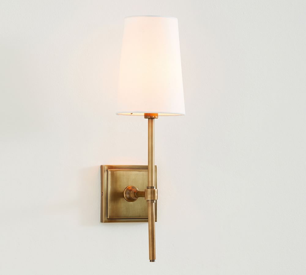Pearson Shade Sconce, Tumbled Brass - Image 0