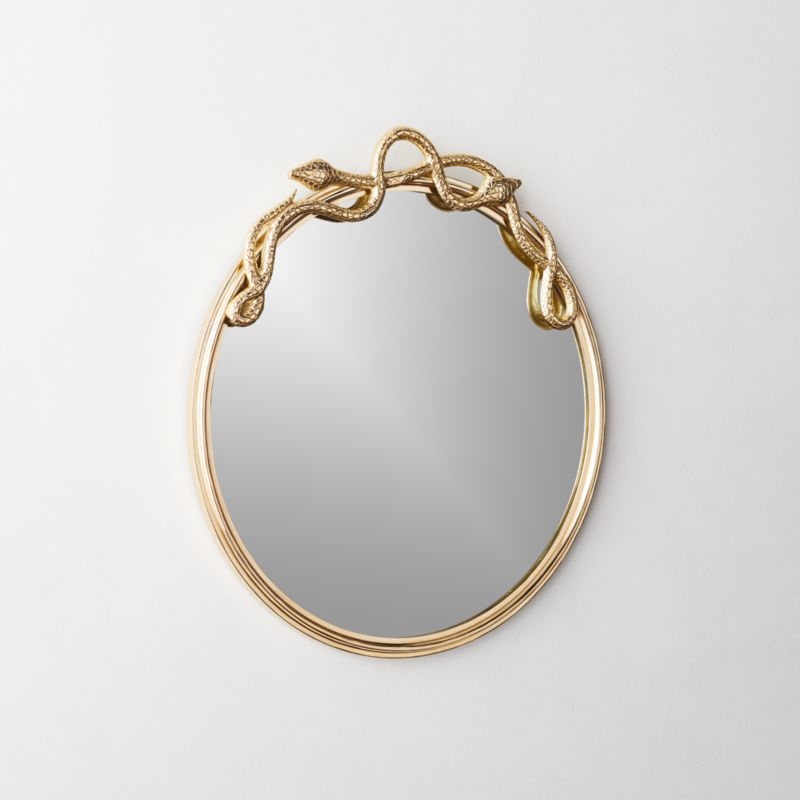 Viper Round Polished Brass Mirror 24" - Image 1