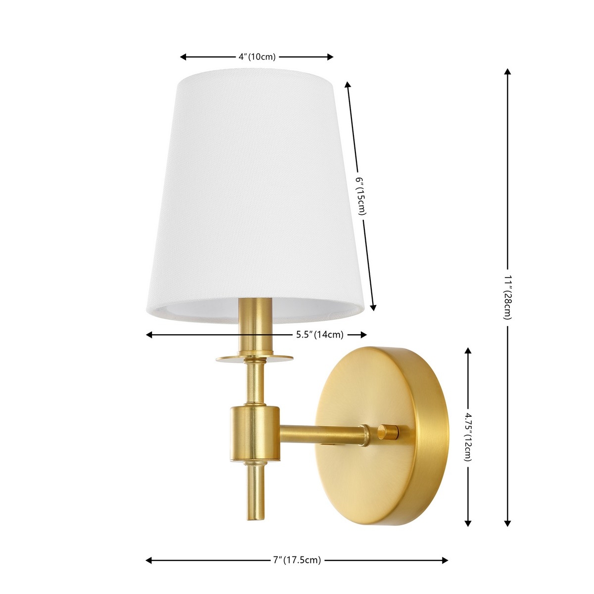 Dalany 7" Wall Sconce - Brass - Safavieh - Image 4