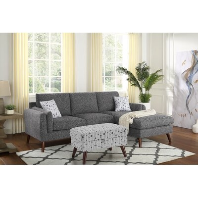Marquette 93" Right Hand Facing Sectional with Ottoman - Image 0