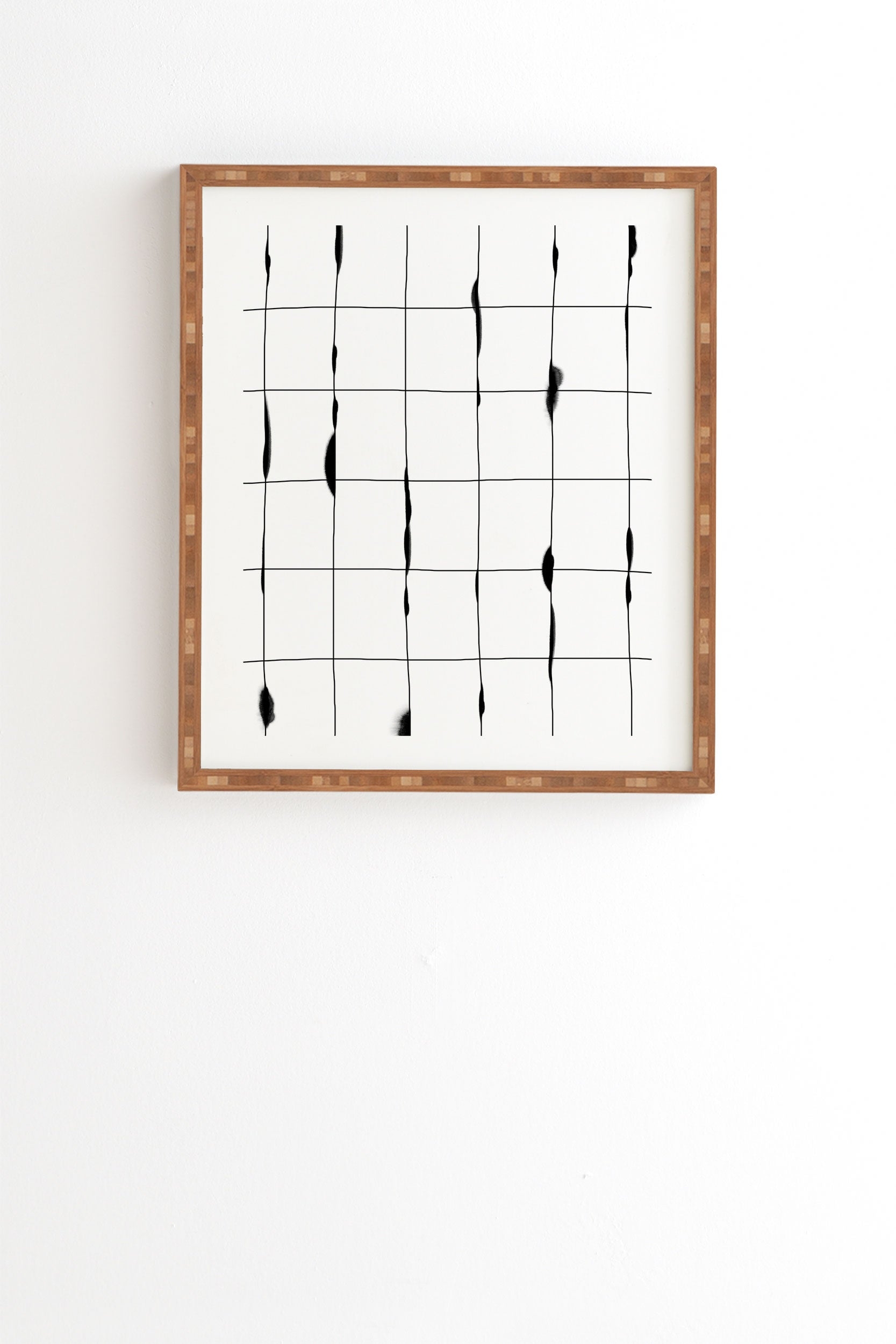 Between the Lines, White, Framed Wall Art, 19" x 22.4" - Image 1