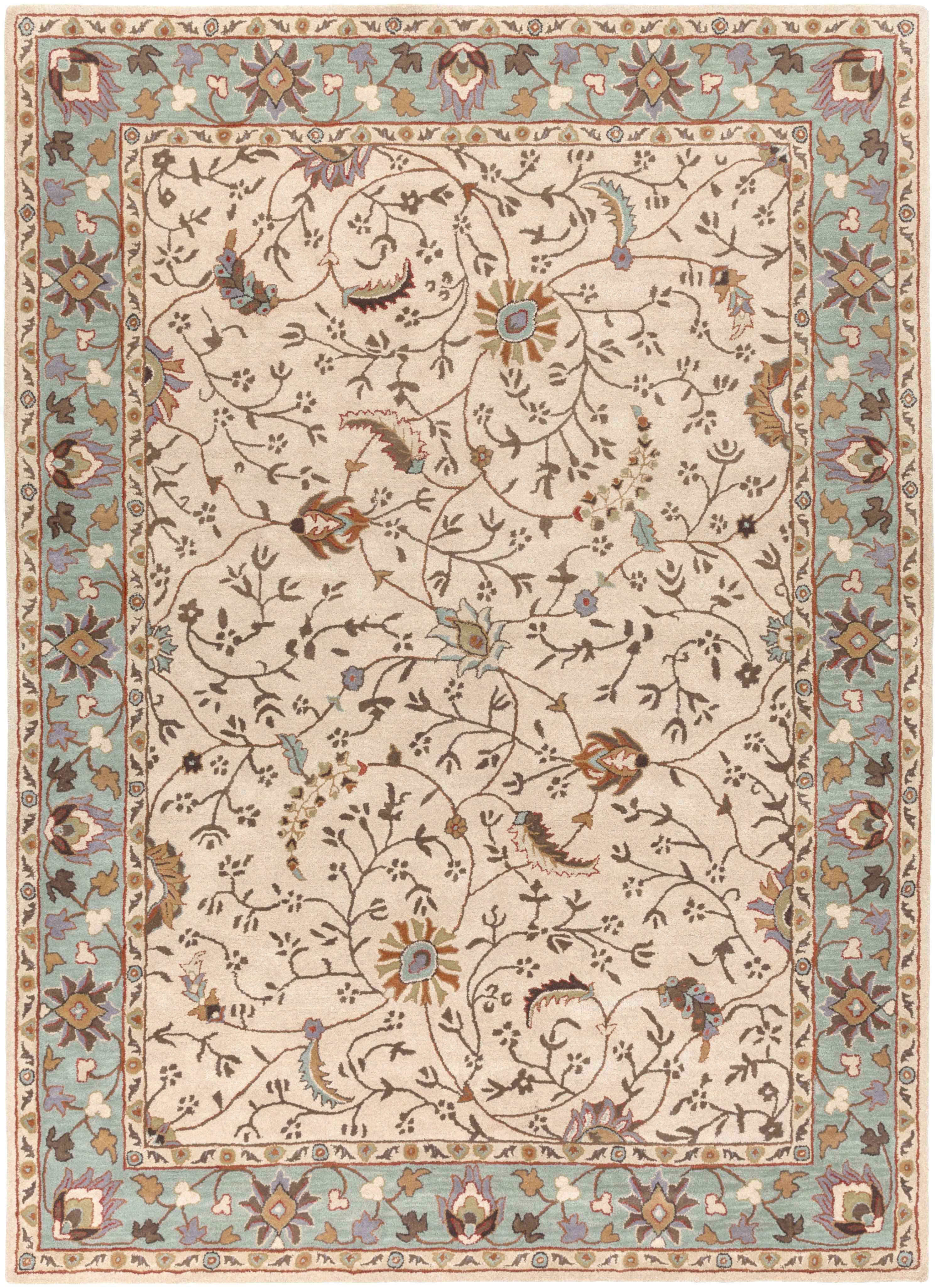 Caesar Beige Indoor 7'6" x 9'6" Handmade Rug - Image 0