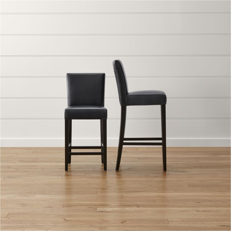 Lowe Onyx Leather Counter Stool - Image 2