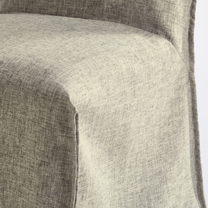 Addison Flax Linen Flange Slipcover Dining Chair - Image 3