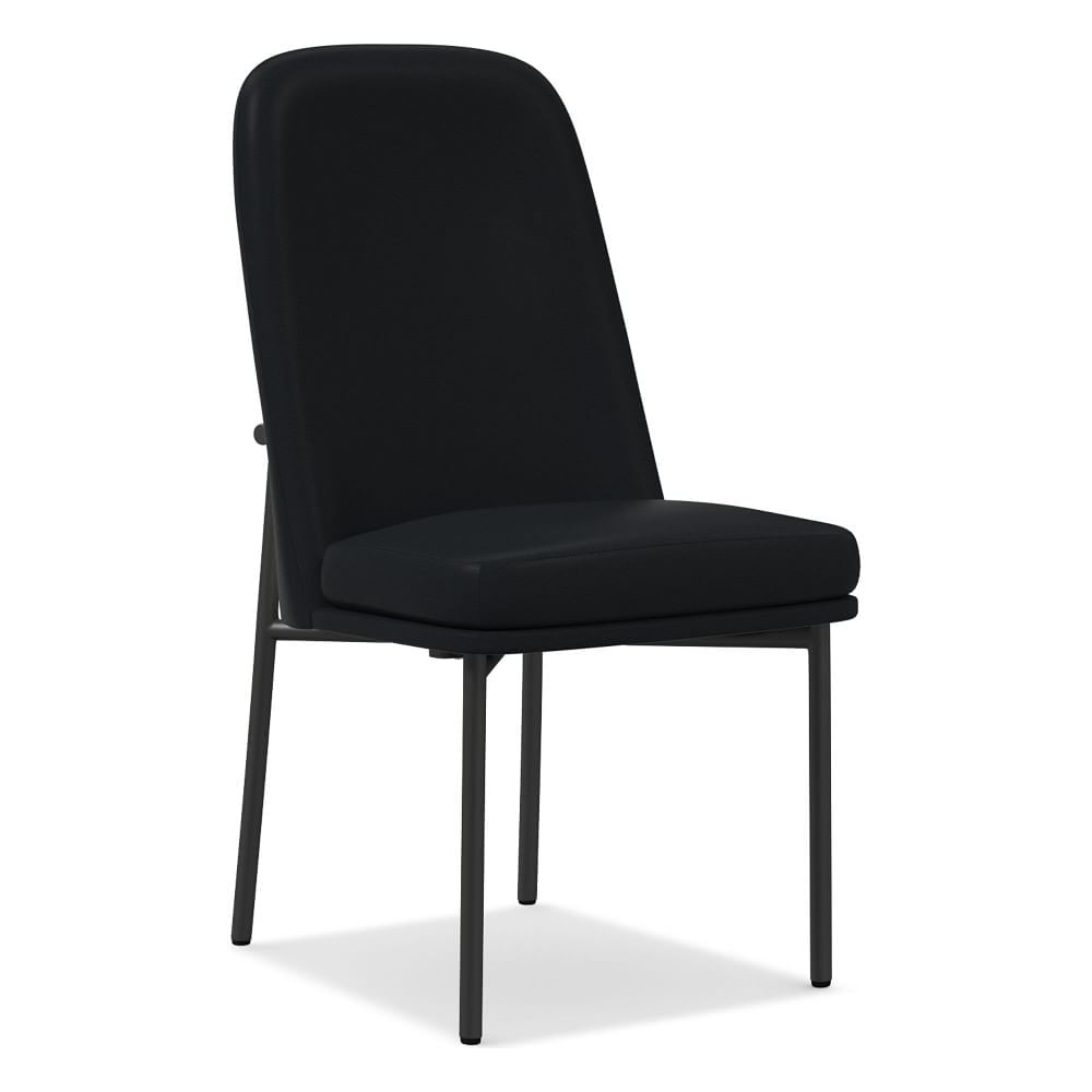 Jack Metal Frame High Back Dining Chair, Sierra Leather, Black, Dark Bronze - Image 0