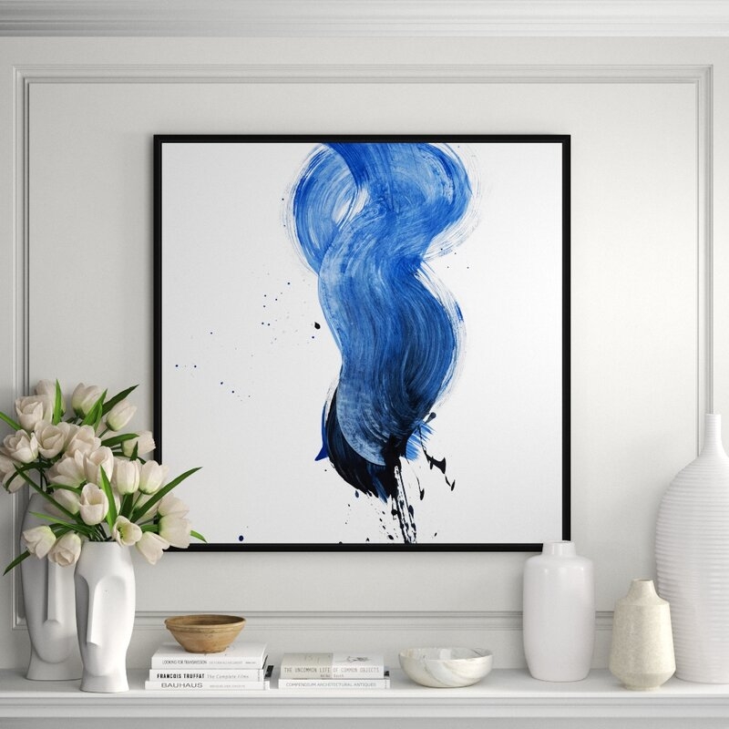 JBass Grand Gallery Collection 'Blue' Framed Print on Canvas - Image 0