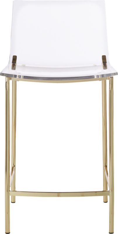 Chiaro Clear Counter Stool Gold - Image 4