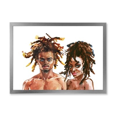 FDP35676_Portrait Of African American Couple - Modern Canvas Wall Art Print - Image 0