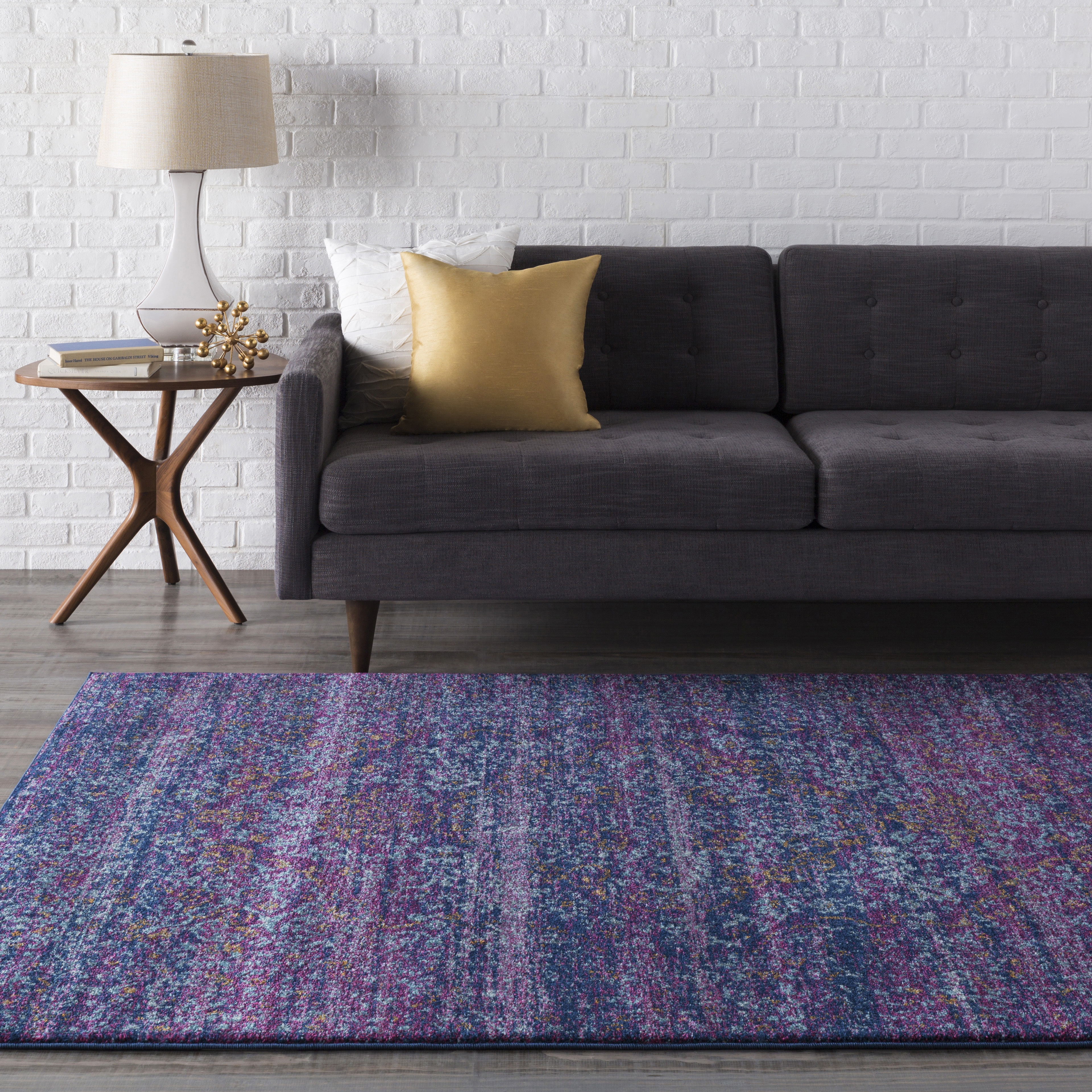 Livabliss Harput Blue Indoor 8'10" x 12'6" Machine Woven Rug - Image 1
