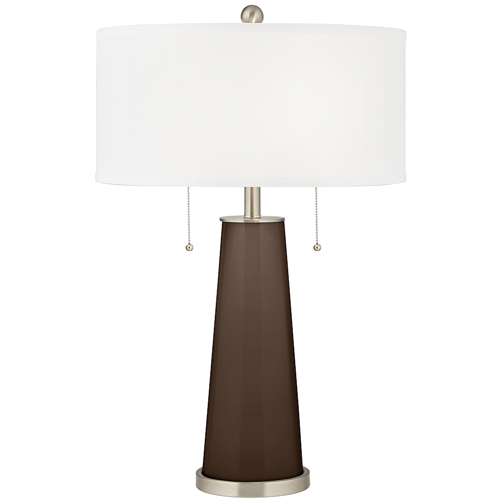 Color Plus Peggy 29 3/4" Carafe Brown Glass Table Lamp - Image 0