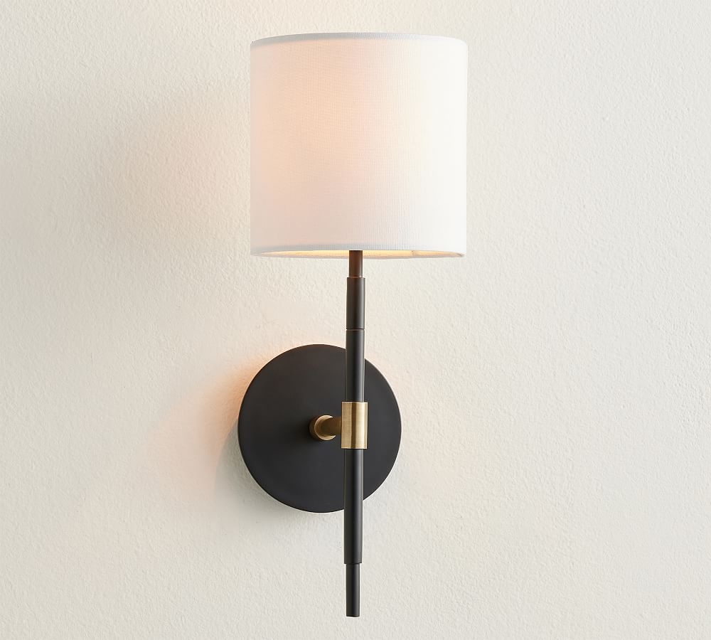 Reese Metal Sconce, Bronze & Tumbled Brass - Image 1