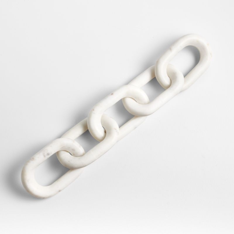 White Marble Links Decorative Chain - Image 2