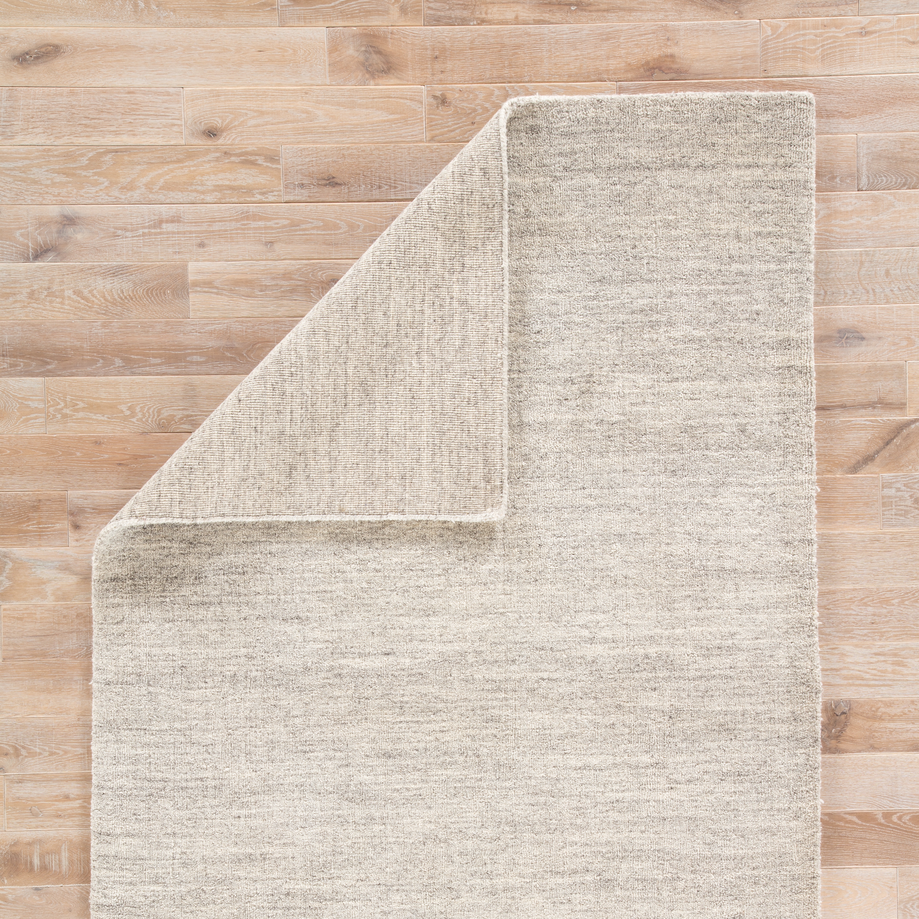 Beecher Handmade Solid Beige/ Gray Area Rug (5' X 8') - Image 2