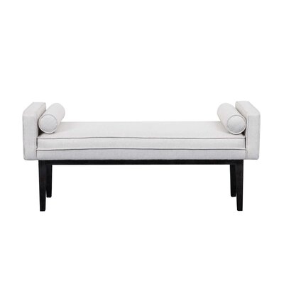 Pineville Upholstered End of Bed Bench in Natural White - Image 0