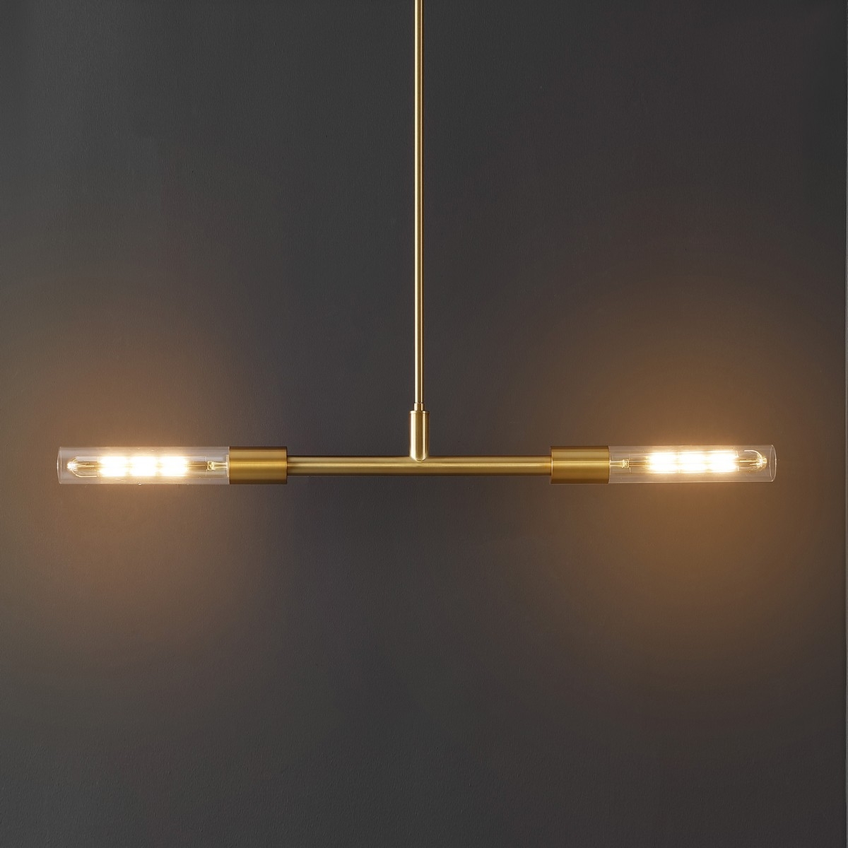 Vasei 2 Lt 34" Pendant - Brass / Clear - Safavieh - Image 4